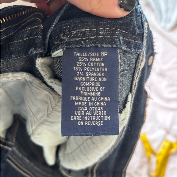 Women’s Y2K Straight Leg Dark Blue Denim Jeans from Angels Mid Rise - Picture 3 of 9